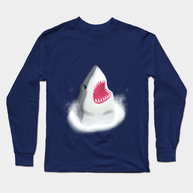 Shark face Long Sleeve T-Shirt by michelleachan